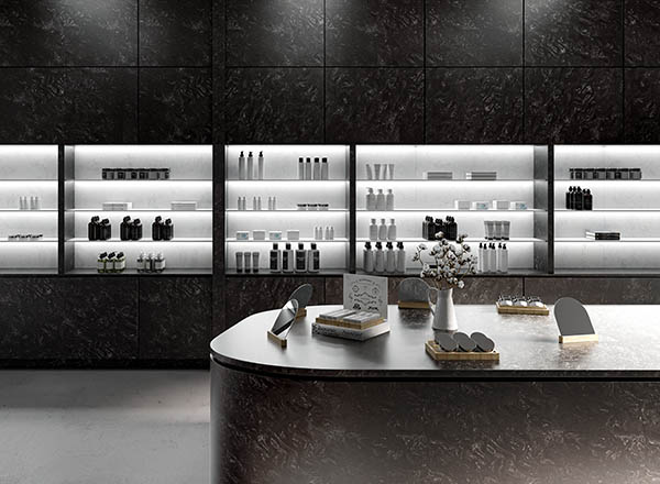 LUXURY Series Nebula Black: Placas de Superficie Sólida 